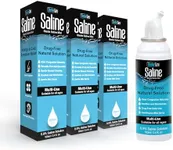 Shusher Care Saline (3-Pack) Mist 0.9% NaCl | Multi-Purpose Saline Spray Mist | Wound Wash | Piercing Aftercare |Moisturize Dry Sinuses | Normal (isotonic) Saline | Drug Free | 100 ml (3.38 fl oz)