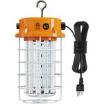 100W 15000LM Alternative to 400W HID/HPS LED Work Light with 360° Coverage 5000K Temporary Lights Linkable Hanging Work Lights with Outlet & Hook for Outdoor Indoor