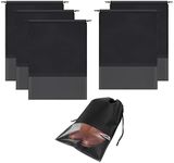 SHENGQIDZ 5 Pack Portable Travel Shoe Bag, Space-Saving dust-Proof Storage Bag（12.6 x 17.32 inch）