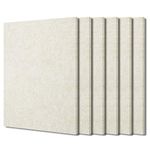 BXI Sound Absorber - 400 X 300 X 9mm 6 Pcs High Density Acoustic Absorption Panel, Sound Absorbing Panels Reduce Echo Reverb, Tackable Acoustical Felt Tiles for Ceiling and Wall Decoration