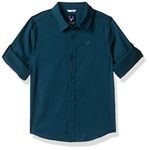 Allen Solly Boy's Regular Fit Shirt (ABSFCSPF347929_Medium Blue116 2 3 Years) Teal