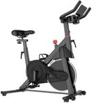 Superun Home Exercise Bike - Spin Bike with Adjustable Magnetic Resistance Features LCD Display, Cycle Exercise Machine 300 LBS Capacity Ideal for Indoor Workouts