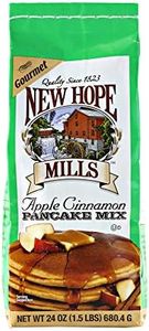 New Hope Mills Flavored Pancake Mix- Two 24 oz. Bags- Your Choice of 5 Different Varieties (Apple Cinnamon)