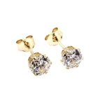 Arranview Jewellery 3 mm CZ solitaire stud earrings in 9ct yellow gold