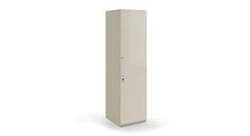 HEKAMI interiors Single Door Wardrobe with White high Gloss Finish (Engineered Wood)