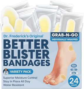 Dr. Frederick's Original Better Blister Bandages - 24 ct - Healing Blister Pads - Grab-N-Go - Water Resistant Hydrocolloid Bandages - Feet, Toe, & Heel Blister Prevention - Variety Pack
