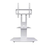 Wooden/Metal TV Stand Height Adjustable Floor TV Stand Holds Upto 55 inch LED/Smart TV's,TV Stand/Unit/Mount- White