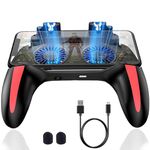 Plexaris Phone Cooler Gaming Fan, Gamepad Cooling Fan for Mobile, Universal Mobile Cooler for Gaming with Dual Cooling Fan Design,Gaming Cooler for Mobile Case with L1R1 Triggers for 4.7-6.5inch Phone