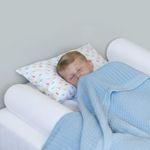 Little Sleepy Head Bed Bumper for Toddlers | Toddler Bed Rail | Toddler Bed Rail with Soft Cover | Foam Safety Rail with Stay-Put Cover | Twin Bed Bumper for Toddlers for Home or RV (2-Pack)