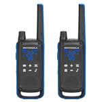 Motorola Solutions Talkabout T802 Two-Way Radios, 2 Pack, Black/Blue