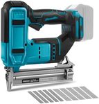 18GA Cordless Brad Nailer Compatible with Makita 18V Battery, 2 in 1 Brushless Nail Gun/Staple Gun with 500 Nails and 500 Staples Battery Powered for Home Improvement DIY Woodworking