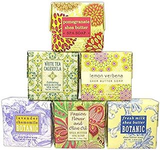 Bundle of 6 Greenwich Bay Trading Co. Soaps - 60ml Soaps in The Following Scents: Fresh Milk, Lemon Verbena, White Tea Calendula, Lavender Chamomile, Pomegranate Shea Butter, and Passion Flower and Olive Oil