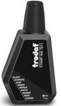 Trodat Black Ink Bottle - 28 ml - Replacement Ink For Hand Stamp Ink Pads