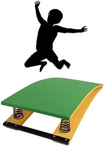 HTRY Children's Gymnastics Springboard Pedal, Built-in Thickened Spring, Wooden Board, Takeoff and Somersault Power Board Elastic Board(Size:Two Springs40*60 * 18cm,Color:Green)