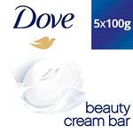 Dove Cream Beauty Bathing Bar With ¼ Moisturizing Cream To Give You Softer, Smoother Skin, 100 g (Buy 4 Get 1 Free)