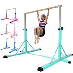 FC FUNCHEER Gymnastics bar,5FT/6FT Horizontal Bars, Adjutable Gymnastic Bar for Kids Ages 5-20, 35.4" to 59"/45" to 71", Weight Limit 500 LBS,Home Gym Equipment