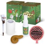 PRANKADOO Toilet Prank Set - 5-Piece Funny Practical Joke Kit Includes Fake Poop No-Tear Toilet Paper Whoopee Cushion Stinky Spray & Toilet Bowl Pen Stocking Stuffer or Gag Gift for Any Occasion