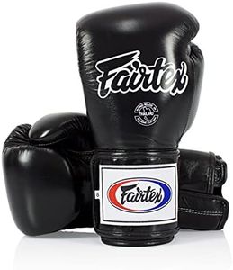 Fairtex BGV5 Muay Thai Boxing Gloves for Men, Women, Kids | Special Lock Thumb Design | MMA Gloves, Kickboxing | Premium Quality, Light Weight & Shock Absorbent Boxing Gloves-(Black/12oz)