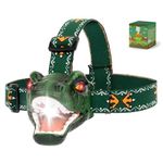 Gofimyee Dinosaur Headlamp for Kids, boy Toys Age 3 4 5 6 7 8 Years Old Kids Flashlight Led Headlights Roar & Silent Mode, T-Rex Dinosaur Toys