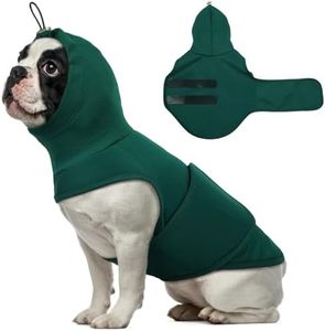 Hjumarayan Gilet Anti Stress Chien, Manteau Anti Stress Extensible Gilet Apaisant pour Chien avec Snood, Gilet Relaxant pour Chien Gilet Calmant Chien Contre Tonnerre, Vert foncé M