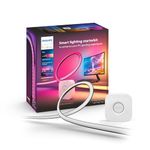 Philips Hue Play Gradient PC Lightstrip Starter Kit Including Hue Bridge [for 3X 24-27 Inch Screens] LED Smart Lighting. Sync for Entertainment, Gaming and Media