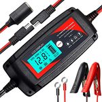 MOUDENSKAY Car Battery Charger 12v Battery Charger 6A Trickle Charger the Multifunctional Charger is Suitable for 12V Lead-Acid Batteries, 14.4V Iron Lithium Batteries and 12V 6A DC Adapter