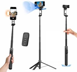2026 Upgrade Auto Face Tracking Selfie Stick Tripod for iPhone with Light 360 °that Follows Your Movement 70.9" Phone Tripod Stand with Remote for Content Creator Vlog Live Stream Video Recording