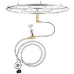 GASPRO Propane Gas Fire Pit Kit, with 24 Inch Jet Fire Pit Burner Ring, for DIY & Upgrade Propane Fire Pit, Fireplace, Heavy Duty 304 Stainless Steel, Indoor & Outdoor Use