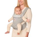 Ergobaby Omni Classic (formerly OMNI 360) All-Position Baby Carrier for Newborn to Toddler with Lumbar Support, 7-45 Pounds, Pearl Grey, One Size