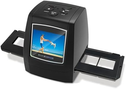 Mini Digital Film & Slide Scanner – Converts 35mm Film Negatives & Slides to JPEG Images – Includes 2.4 LCD Screen – Easy Load Film Adapters