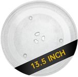 Rotaglass 13.5" Microwave Glass Turntable Plate, 13.5" / 34.3cm Microwave Tray Replacement Glass Plate, Glass Tray Replacement for LG, GE, Magic Chef, Hotpoint, Panasonic, Kenmore, etc