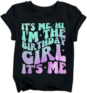 LOTUCY Its Me Hi Im The Birthday Girl Its Me Shirt Kids Girls Birthday Party Outfit for Youth Girls Short Sleeve Tees