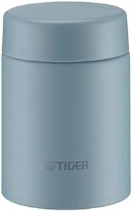 Tiger Thermos Vacuum Insulated Food Jar 16.9 fl oz (500 ml), Thermal Bento Box, Dishwasher and Dryer Safe, Wide Mouth, Round Bottom, Cloud Blue MKL-W050AL