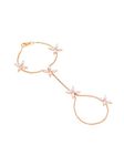 Yellow Chimes Hand Chain For Women Gold Toned Flower Crystal Graceful Hand Chain For Women and Girls