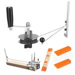 HOTYELL Chainsaw Mill Winch Kit for Chain Saw Milling - Efficient Chainsaw Accessories with Lever Arm, Perfectly Balances The Saw Mill, Easier and Smoother, 2 Tree Felling Wedges Included