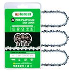 UPFOREST 10 Inch Chainsaw Chain & Pole Saw Chain 3 Pack - S40 - .050" Gauge, 3/8" LP Pitch, 40 Drive Links Compatible with Remington, Worx, Sunjoe, Craftsman and More (91YNS40X3)