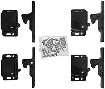 Camp'N - (Pack of 4) Push Catch - Latch - Grabber - Holder for Cabinet Doors with Mounting Hardware - 5 lbs Pull Force - Perfect for RV Trailer Camper Motor Home Cargo Trailer - OEM Replacement