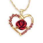 The Bradford Exchange Gold 'Forever Yours' Ladies' Ruby Heart Pendant