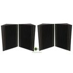 YGM Acoustic Foams® Soundproofing Corner Bass Trap, 24"x12"x12" - Wedge Design (Set of 4)