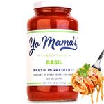 Keto Tomato Basil Sauce For Pasta, Pizza, & Spaghetti by Yo Mama's Foods - Pack of (1) - No Sugar Added, Low Carb, Low Sodium, Vegan, Gluten Free, Paleo Friendly, and Made with Whole, Non-GMO Tomatoes!