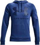 Under Armour Men's Rival Fleece Big Logo Hoodie, Blue, X-Large