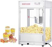 RIEDHOFF 12 OZ Larga Commerical Popcorn Machine Movie Night, Temperature Control with Digital Display, Popcorn Popper with 10 PACK Popcorn Buckets, Old Fashion Popcorn Machine Movie Theater Style