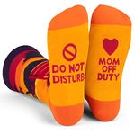 Lavley Funny Mom Socks - Gifts For Moms, New and Expecting Mothers, Grandma, Mother's Day and Christmas Stocking Stuffers, Do Not Disturb, Mom Off Duty, One Size