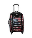 Subtle Patriot Covert Mens 4 Wheel Cabin Luggage with Hardshell, Expandable Carry On, 22 Inches, (Patriot)