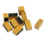 sourcing map 10 Pcs DC 12V Coil DPDT 8 Pin PCB General Purpose Power Relay HK19F