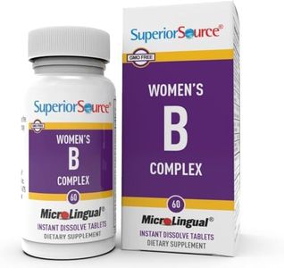 Superior Source Women?s B Complex - Energy Support Supplement for Women - Multivitamin with Vitamin B12, Vitamin B3 & More - B Vitamin Supplement Aids Heart Health - 60 Sublingual Dissolving Tablets