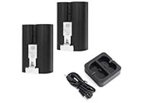 2-Pack 6040mAh Replacement Battery with Charger Station for Ring-Doorbell Camera 2/3/4, Spotlight Camera and Stick Up Cam, Rechargeable Upgraded Lithium Li-ion Batteries 3.65V Camera Indoor