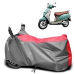 Teenox Scooter Body Cover Compatible with Suzuki Access 125 All Variants Scooter Bike Rain Sun Heat UV Ray Dust Protection Cover - Gray&Red