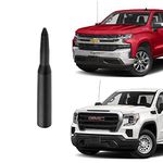 PYGHAP Stylish Short Antenna Compatible with Chevy Silverado & GMC Sierra Trucks, 4" Short Aluminum Antenna, Car Wash Proof