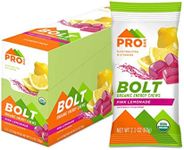 PROBAR - BOLT Organic Energy Chews, Pink Lemonade, Non-GMO, Gluten-Free, USDA Certified Organic, Healthy, Natural Energy, Fast Fuel Gummies with Vitamins B & C (12 Count)